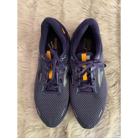 Brooks Adrenaline GTS 22 Running Shoes Peacoat/ Grey/Sunflower US Men's 15 - Picture 2 of 9